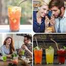 MultiColor stainless steel straw set of 12 extra long 10.5inch reusable mul G9T9