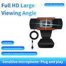 2MP 1080P Full HD Webcam with Built-in Microphone USB 2.0 Web Camera for PC