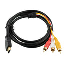 1Piece HDMI to RCA Cable, HDMI Male to 3RCA AV Composite Male M/M Connector