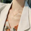 Elegant Rhinestone Star Statement Necklace Female Clavicle Chain Jewelry A