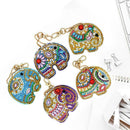 5pcs DIY Full Drill Special Shaped Diamond Painting Elephant Keychain Gift