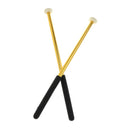 1 Pair Snare Drum Hammer Mallet w/ Golden Metal Handle Percussion Accessory