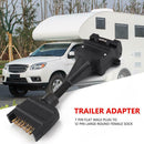 Trailer Adapter Connector 12 Pin Flat Female Socket to 7 Pin Flat Male Plug