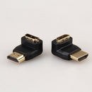 90 Degree + 270 Degree HDMI Male to Female Right Angle Adapter Connector A