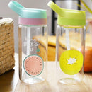 500Ml Portable Glass Water Bottle with Straw Leak-Proof Cute Sport Bottles