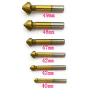 6PCS Titanium Coated 90Degree Chamfer Countersink Drill Bit Grinding ChamfeS Ew
