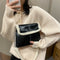 Retro Splicing Leather Plush Chain Tote Autumn Women Shoulder Messenger Bag