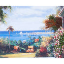 1 Set Ribbon Embroidery Kit Summer Flower Painting Embroidery Crafts 70x65cm DIY