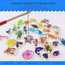 32pcs Magnetic Fishing Educational Fishing Game Wooden Toys Kids Baby Gifts