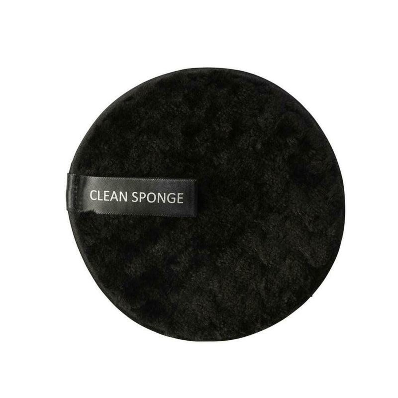 Fiber Makeup Remover Pad Reusable Face Cleaning Sponge Cosmetic Puff (Black