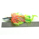 Metal Fishing Lure Jig Head Hard Bait Sea Fishing Silicone Tassle Lures 60g