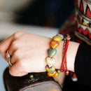 Boho Women Stretch Beads Colorful Ceramic Bracelet Bangle Women Gift
