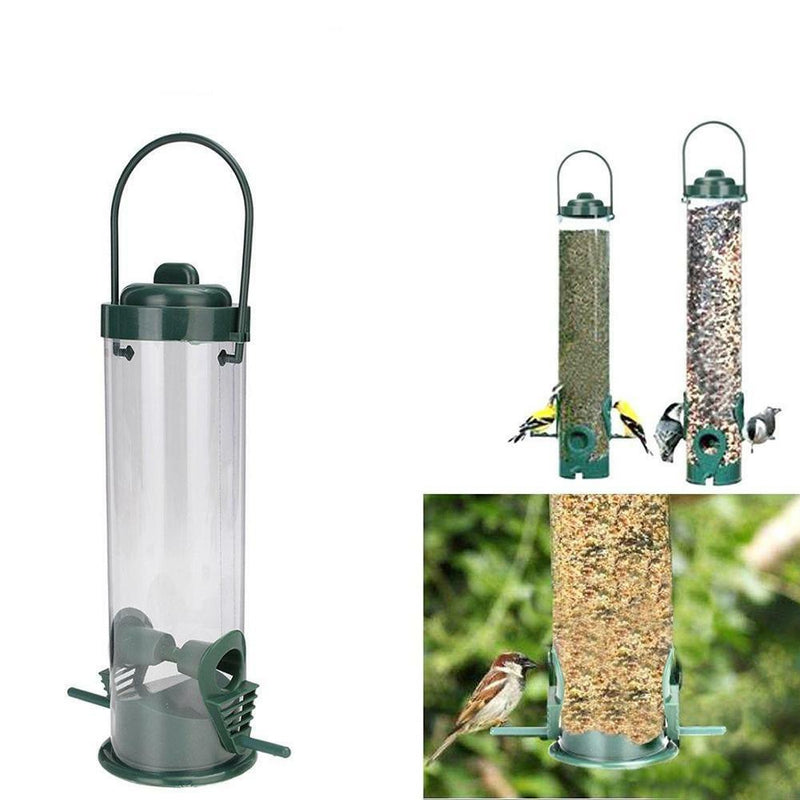 Pet Hanging Wild Bird Feeder Seed Container Hanger Garden Outdoor Feeding