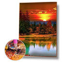 Round Diamond Painting 5D DIY Sunrise Embroidery Rhinestone Crafts (WT051)
