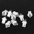 10pcs T5 B8.5D 5050 SMD LED Car Instrument Dashboard Light Bulbs (White) A