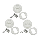 3 Sets Of Deck Hatch Door, 2 ", Flush Handle, Slam Latch, Marine Boat, White