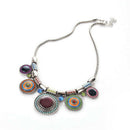 Women Necklace Alloy Plated Retro Pendant Hanging Curb Chain Long Chain Cos