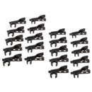 20Pack Portable Microphone Lapel Tie Lavalier Mic Metal Clip Holder 8/12mm
