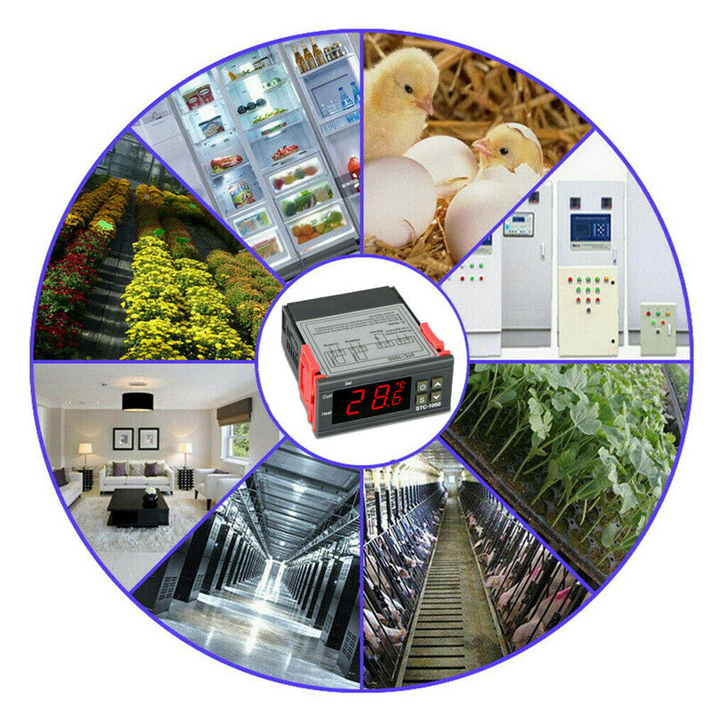 110V Universal STC -1000 Digital Temperature Controller Thermostat Sensor AC