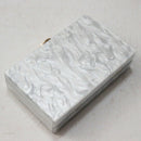 Fashion Lady Messenger Bag Elegant Acrylic Clutch Bag Retro Party Pure Whit
