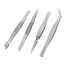 4 Pieces Tweezers Set - Craft Modle Building Jewelry Nail Art Hobby Picking Tool