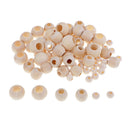 220 Pieces Natural Wood Beads For Crafts Loose Solid Wood Spacer Beads