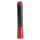 8cm Car Roof Antenna Carbon Fiber Screw Metal Stubby Mast Antenna (Red) A