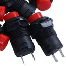 10 x Momentary SPST NO Red Round Cap Push Button Switch AC 250V/1.5A 125V/3 D3T3