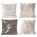 Geometric Leaves Cushion Covers Short Plush Throw Pillow Covers 45Cm X 45Cm