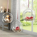 80MM Hanging Tealight Holder Glass Globes Terrarium Wedding Candle Holder C W9J1