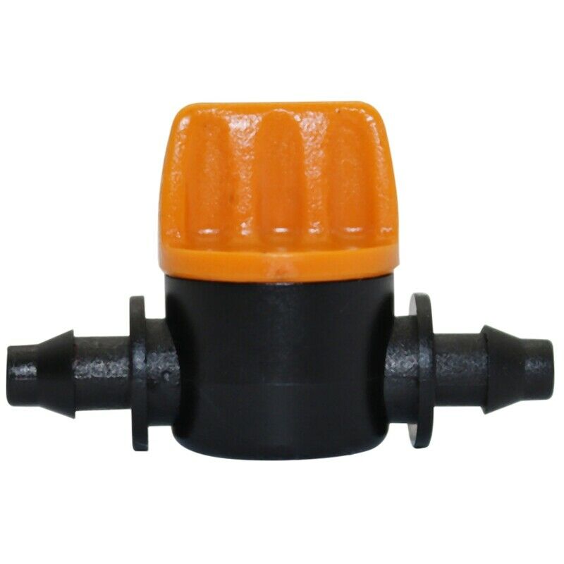 Mini Valve With 4/7Mm Hose Garden Irrigation Barbed Water Flow Control Valv