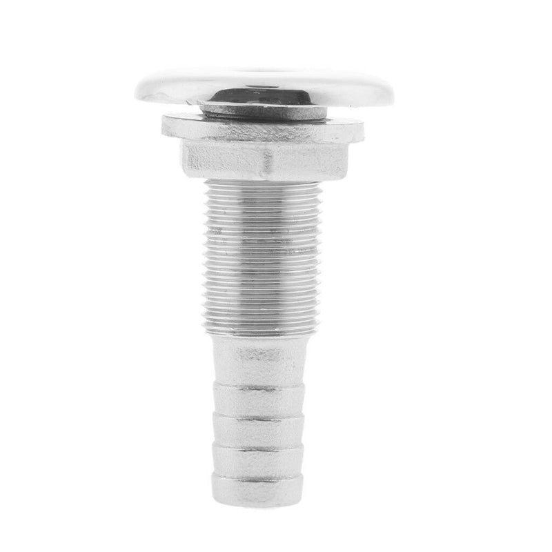 1/2" Hose Barb Cast Stainless Steel Barbed Marine Boat Thru Hull Fitting