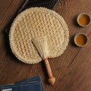 Hand-Woven Woven Straw Hand Fan Old Summer Natural Hand Fan Environmentally