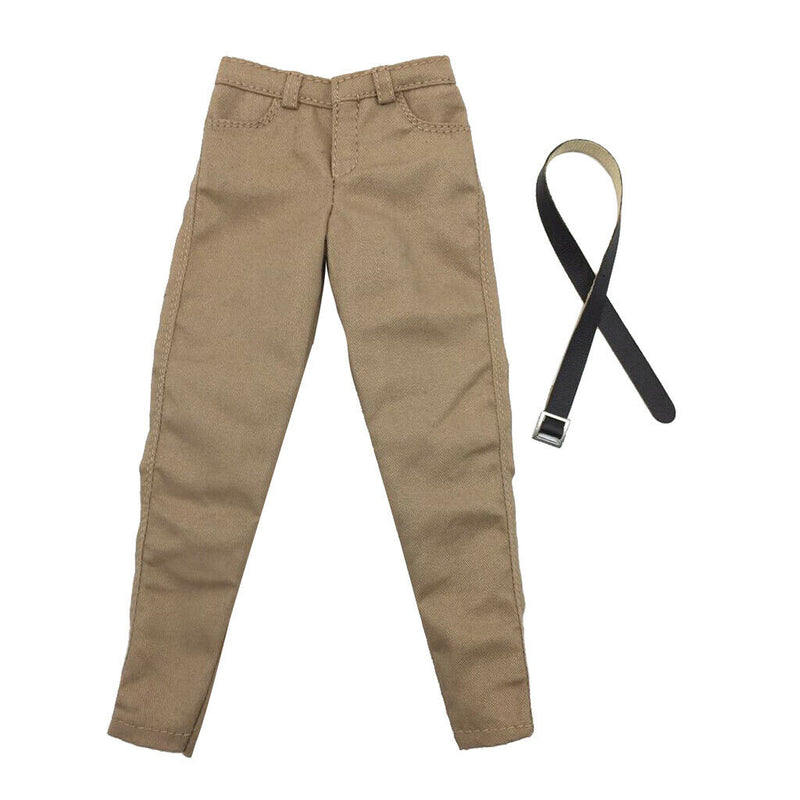 1/6 Scale Casual Pants Man's Khaki Trousers for 12inch Action Figures