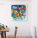 Full Drill Diamond Painting Kit Christmas Elk Rhinestone Handicraft Mosaic
