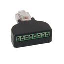 6x RJ45 Ethernet Male Plug to 8 Pin AV Terminal Screw Adapter Converter CCTV