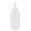 100ml Lab Glue Gel Oil Plastic Crimp Bottle Dispenser 5 Pcs (Transparent co