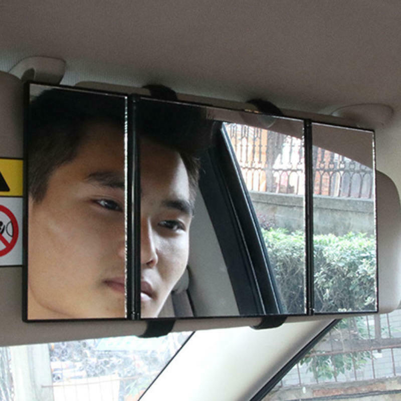 Car Vanity Mirror Folding Car Visor Mirror Adjustable Auto Makeup Mirror NS KFA