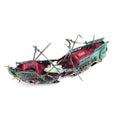 Large Wreck Boat Sunk Ship Destroyer Aquarium Ornament Fish Tank Cave Decor bgh