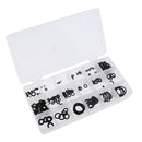 225pcs Rubber O Ring O-Ring Washer Seals Gasket Assortment Kit Black Fit Car