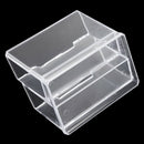 Transparent Plastic Bussiness Card 2-Tier Stand Holder