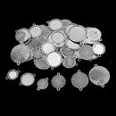 114pc Fit 12-25mm Double Hanging Cameo Cabochon Base Setting For DIY Pendant