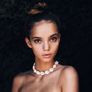 Women Handmade Cowrie Sea Shell Necklace Choker Beach Jewelry