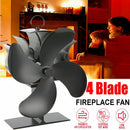 4 Blade for Heat Powered Wood Stove Fan Wood Log Burner Fireplace Friendly Fan..