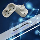 16A 250V EU Plug 1 to 2 Socket Adapter Outlet Converter Electrical Wall Sockets