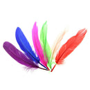 72 Pieces Craft Wild Goose Tail Wing Feather Millinery Mixed Colors 12-20cm V6R9