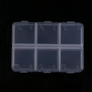 Mini Portable Empty Braille 6 Cells Pill Medicine Drug Storage Case Box Clear