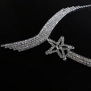 Prom Party Wedding Bridal  Crystal Rhinestone Star Necklace Earring Set Best SE