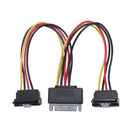 Sata Hard Drive Power Cord 15Pin One Minute Twoturn Wiring Male To Female 1