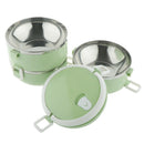 Stainless Steel Thermal Meal Lunch Box Insulated Bento Picnic Camping Green